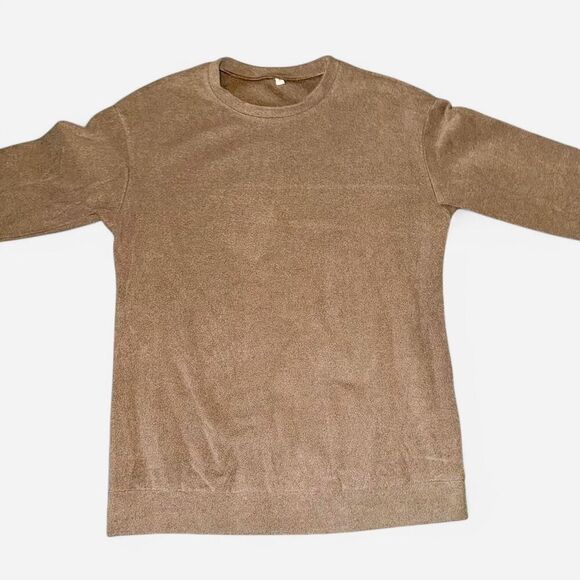 Super Soft Tan Long Sleeve Sweatshirt - Picture 5 of 7